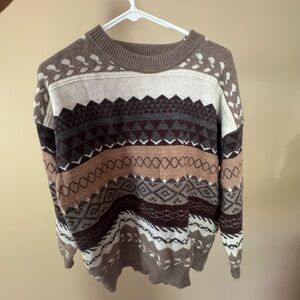 SHEIN Nordic Pattern Knit Sweater – Size S